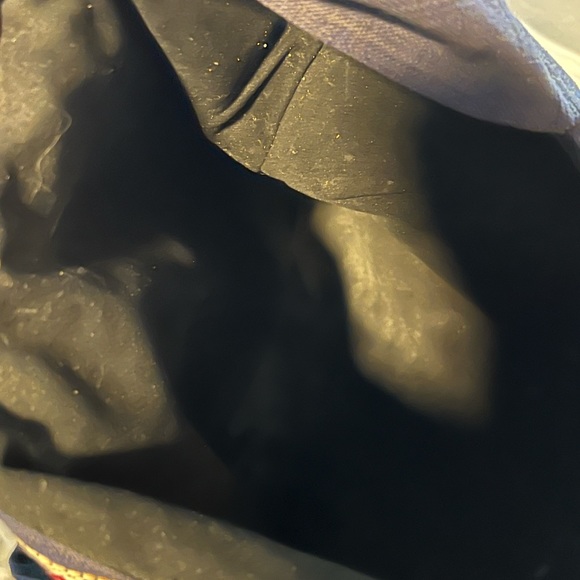 Nepalese handbag in Navy with multiple patterns. - Picture 12 of 12